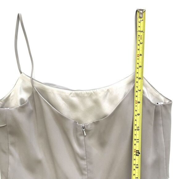 Jenny Yoo Light Grey Blake Maxi Bridesmaid Prom Formal Dress - Picture 14 of 16